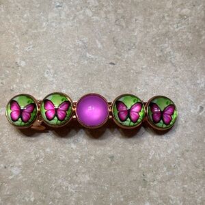 Pink Butterfly Barrette